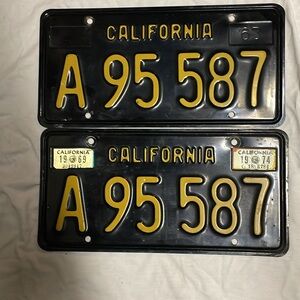 Vintage CA plates The Real Deal from 1963